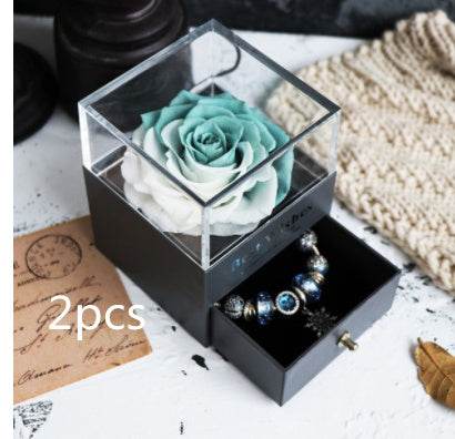 Eternal Flower Rose Jewelry Box for Birthday Presents Valentines Day Wedding Gift - P12 Hub Europe