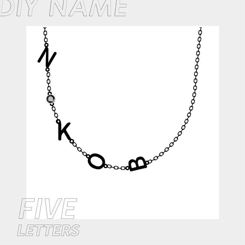 Stainless Steel 26 English Letter Name Necklace - P12 Hub Europe