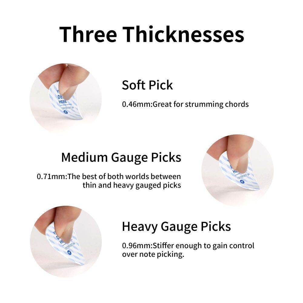 12-Piece Comfortable Edge Smooth Guitar Picks - P12 Hub Europe