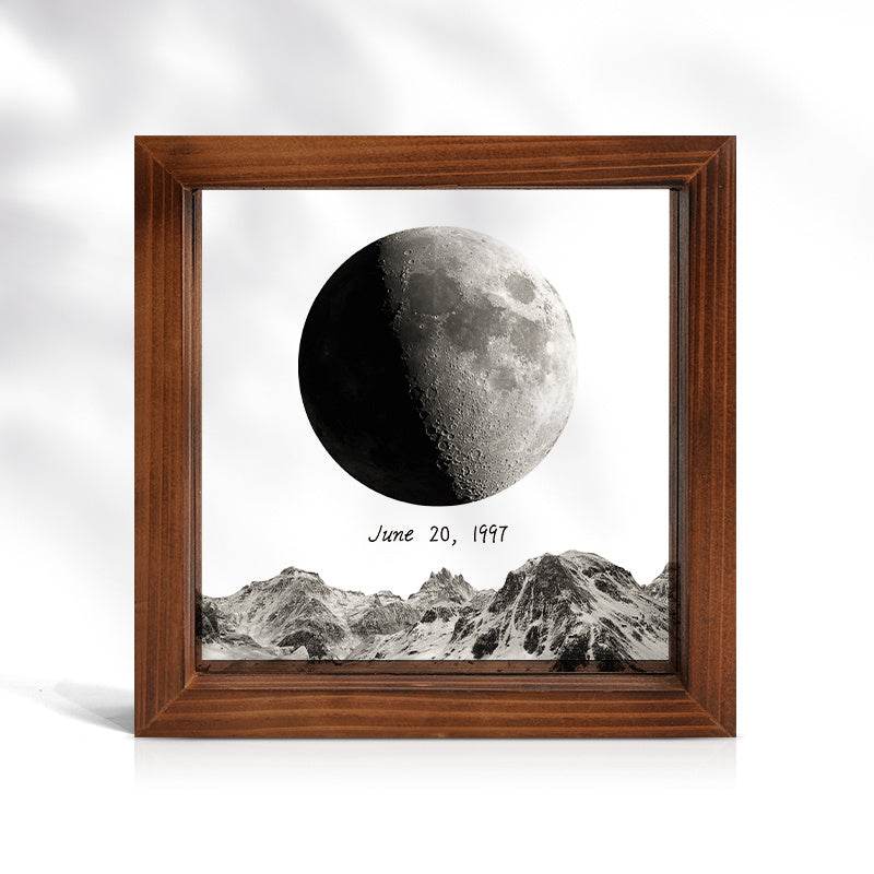 Customized Transparent Moon Frame For Couples On The Day Of Birth - P12 Hub Europe