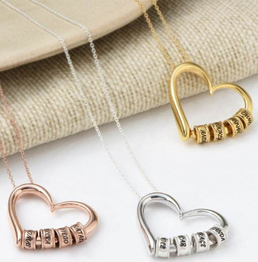 Personalized Heart Necklaces Women Jewelry Custom Name Necklaces & Pendants Mothers Day Gift - P12 Hub Europe