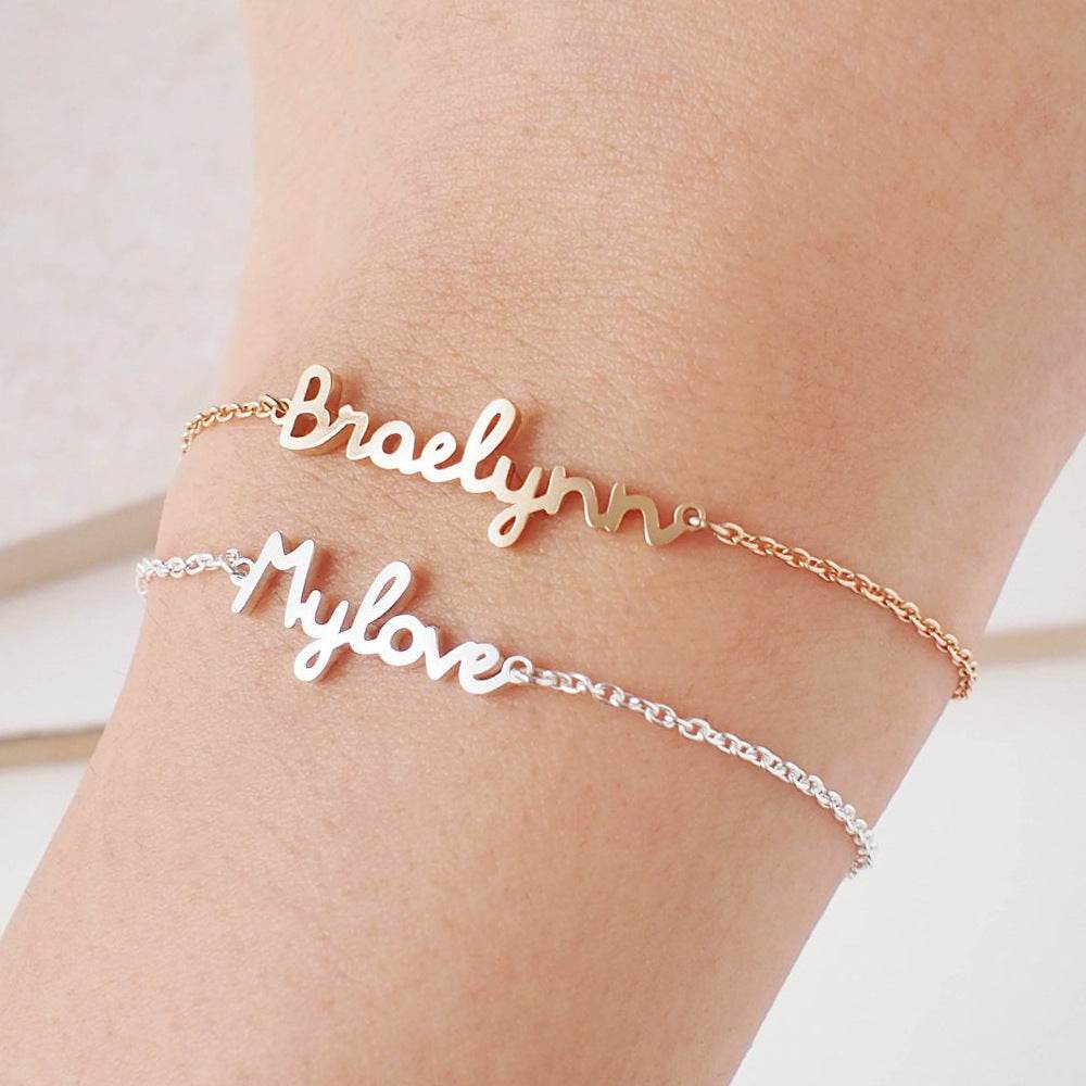 Personalized DIY Custom Name Bracelet Stainless Steel - P12 Hub Europe