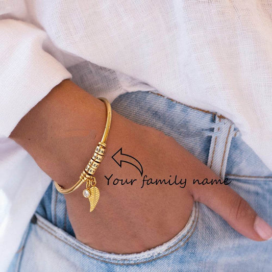 Carving Family Name Bracelet Stainless Steel - P12 Hub Europe