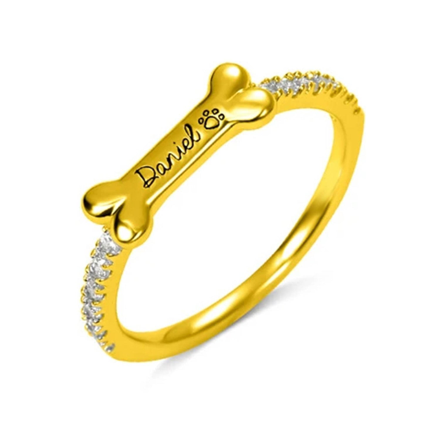 Personalized Pet Cat Ears Name Ring Fashion Jewelry - P12 Hub Europe
