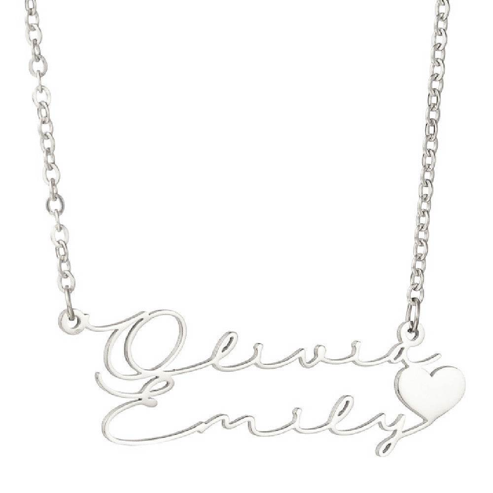 Stainless Steel English Double-layer Pendant Necklace - P12 Hub Europe