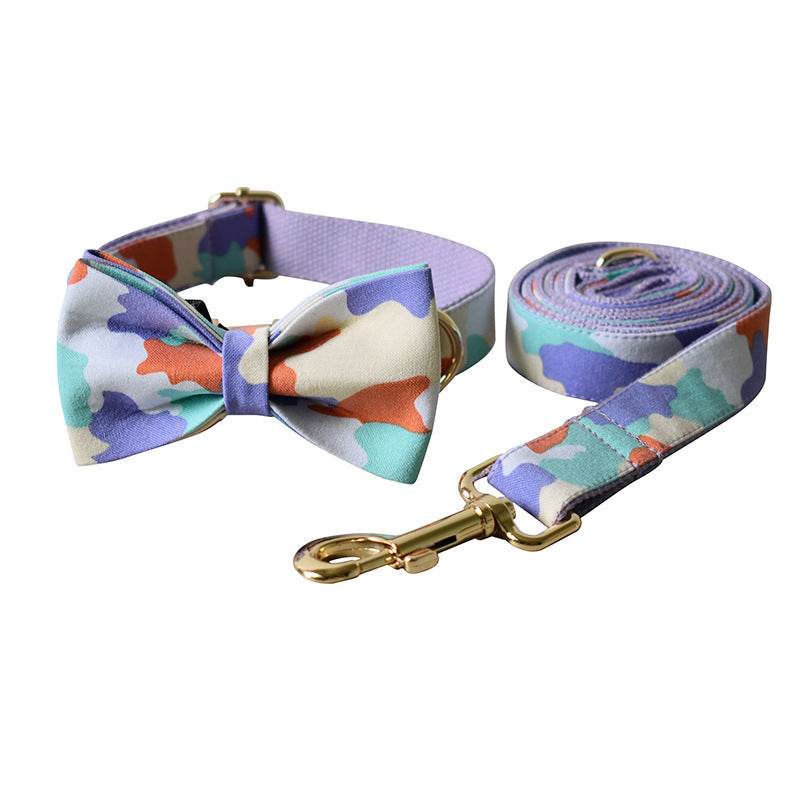 Purple Camouflage Bow Dog Hoop Metal Buckle - P12 Hub Europe