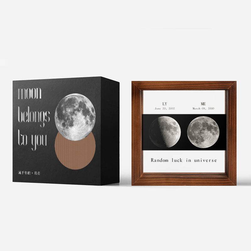 Customized Transparent Moon Frame For Couples On The Day Of Birth - P12 Hub Europe
