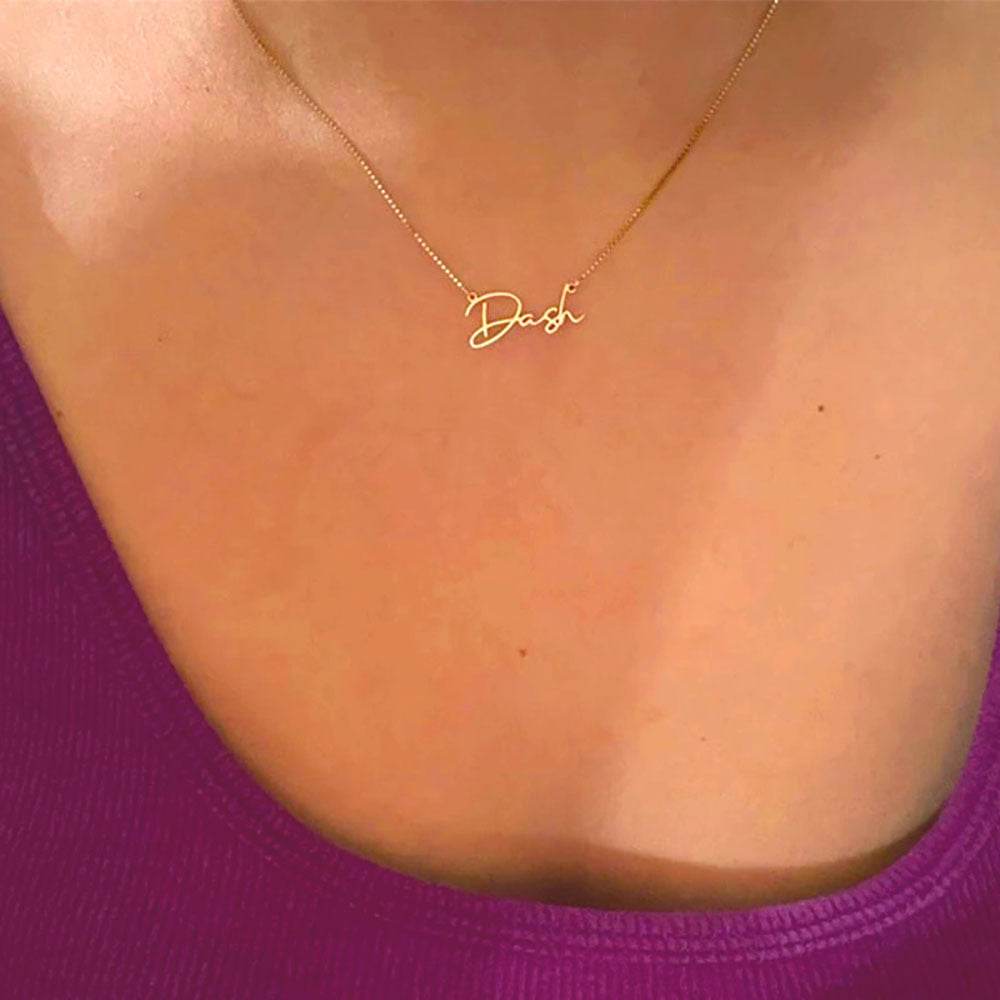 Stainless Steel Customized English Alphabet Necklace Name - P12 Hub Europe