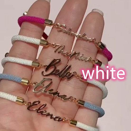Personalized Colorful Rope Chain Custom Name Bracelet Personalized Adjustable Name Jewelry For Girls - P12 Hub Europe