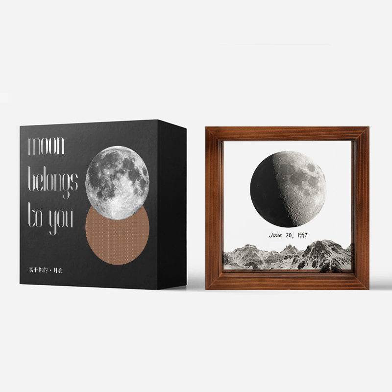 Customized Transparent Moon Frame For Couples On The Day Of Birth - P12 Hub Europe