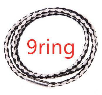 Personalized Mens Braided Genuine Leather Bracelet Stainless Steel Custom Beads Name Charm Bracelet For Men With Family Names - P12 Hub Europe