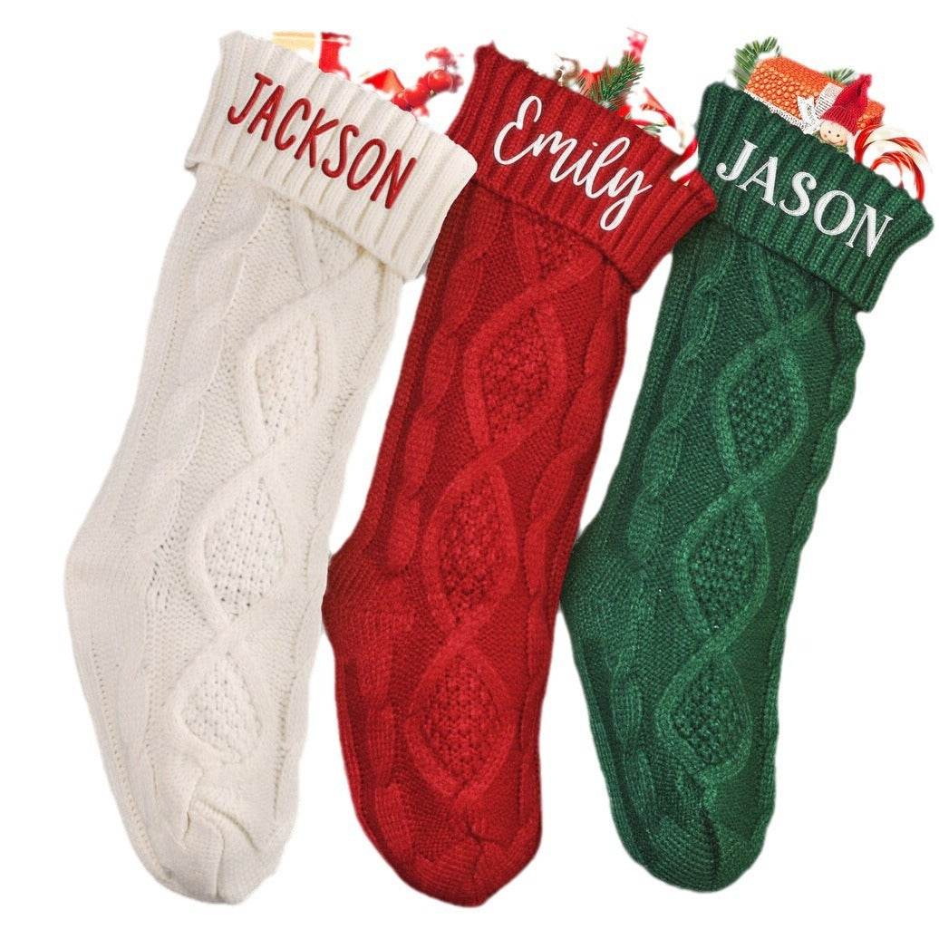 Embroidered Knitted Christmas Socks Decorative Products - P12 Hub Europe