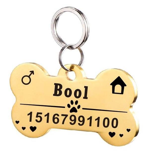Personalized Dog ID Tag Stainless Steel Pet ID Tag - P12 Hub Europe