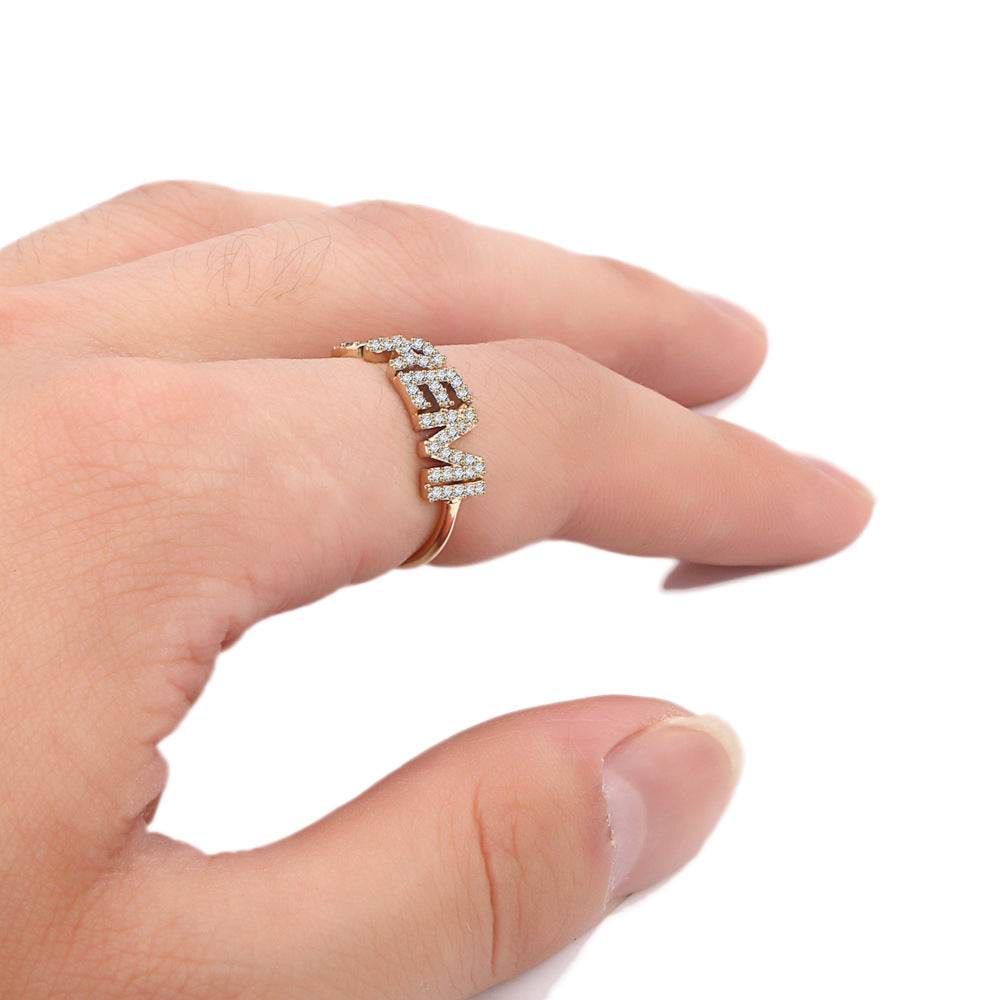 Fashionable And Personalized Stainless Steel Diamond Ring - P12 Hub Europe