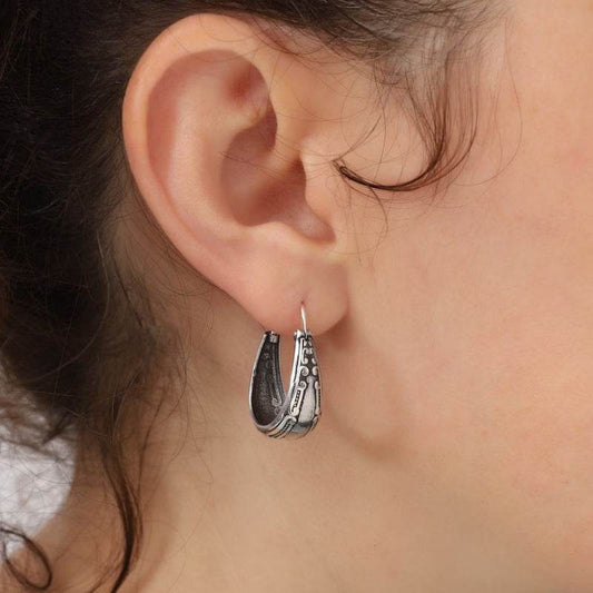 Vintage Carved Pattern Earrings Fashion Ladies' National Style Jewelry Earrings - P12 Hub Europe