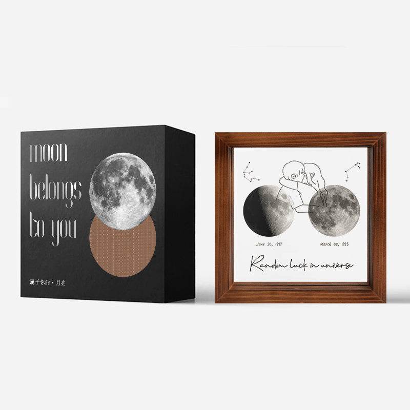 Customized Transparent Moon Frame For Couples On The Day Of Birth - P12 Hub Europe