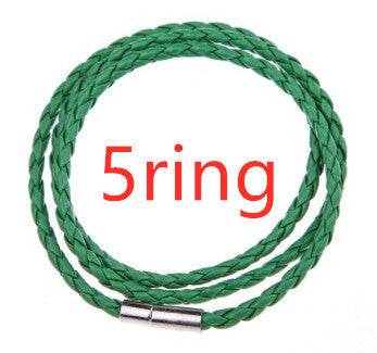Personalized Mens Braided Genuine Leather Bracelet Stainless Steel Custom Beads Name Charm Bracelet For Men With Family Names - P12 Hub Europe