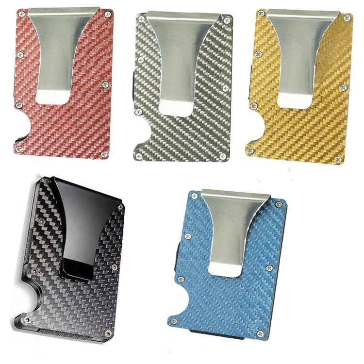 Carbon Fiber Card Holder RFID Metal Wallet - P12 Hub Europe