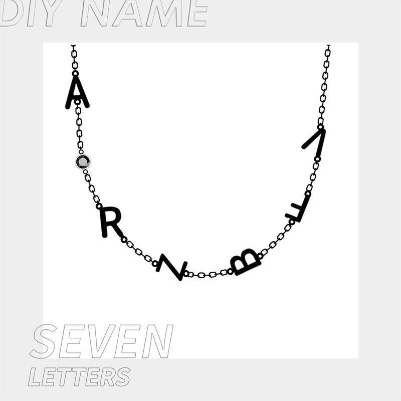 Stainless Steel 26 English Letter Name Necklace - P12 Hub Europe