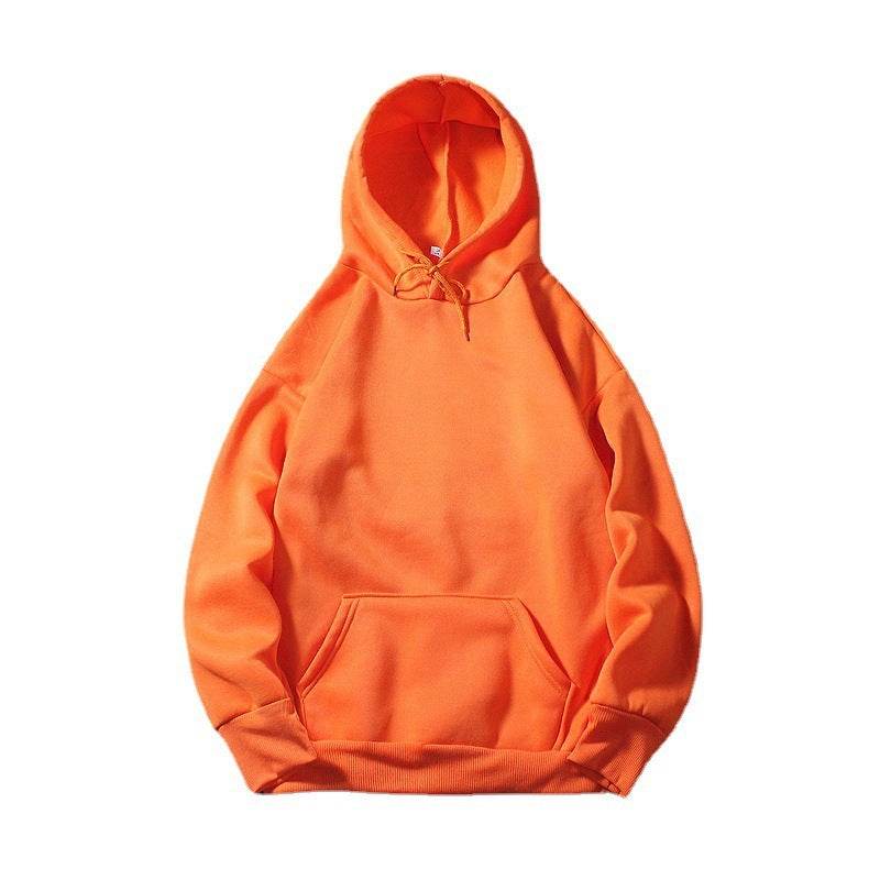 Loose Blank Hoodie With Plush Solid Color - P12 Hub Europe