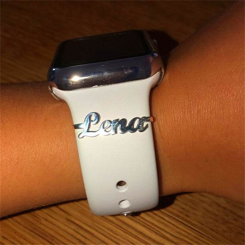 Stainless Steel Name Nameplate Creative Personalized Watch Band Custom English Letters Ornament - P12 Hub Europe