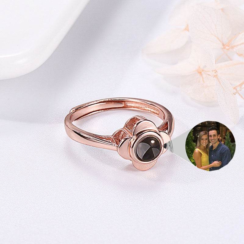 Projection Ring for Women Adjustable Couple Rings Flower Shape - P12 Hub Europe