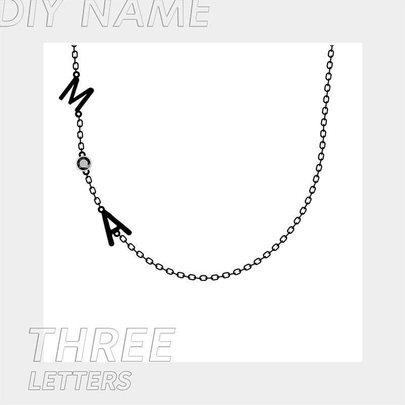Stainless Steel 26 English Letter Name Necklace - P12 Hub Europe