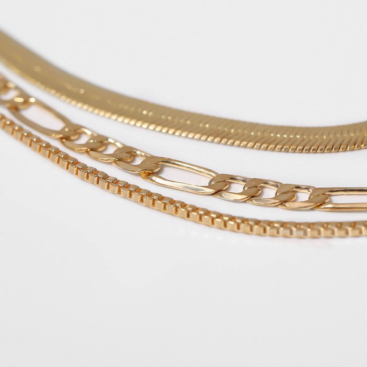 Punk Geometric Snake Bones Chain Multi-layer Necklace - P12 Hub Europe
