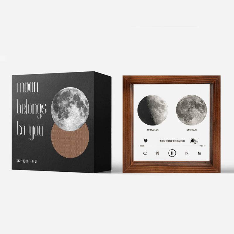Customized Transparent Moon Frame For Couples On The Day Of Birth - P12 Hub Europe
