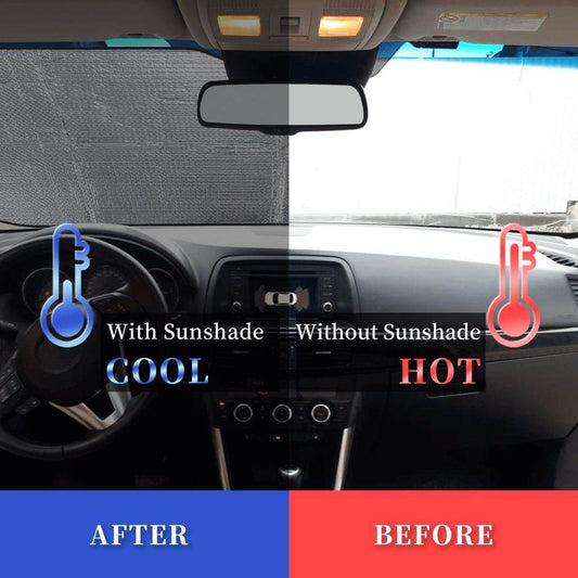 Aluminum Foil Car Windshield Sun Visor - P12 Hub Europe