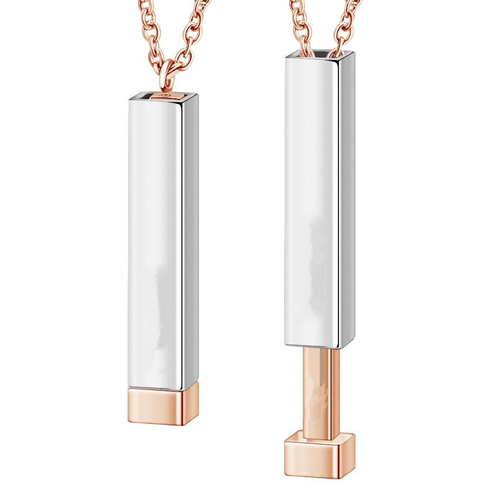 Customize Lovers Name Stainless Steel Necklace Remember Your Most Meaningful Phrase Word - P12 Hub Europe