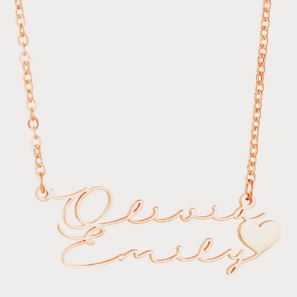 Stainless Steel English Double-layer Pendant Necklace - P12 Hub Europe