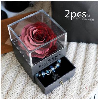 Eternal Flower Rose Jewelry Box for Birthday Presents Valentines Day Wedding Gift - P12 Hub Europe