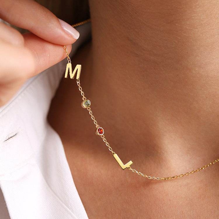 Stainless Steel 26 English Letter Name Necklace - P12 Hub Europe