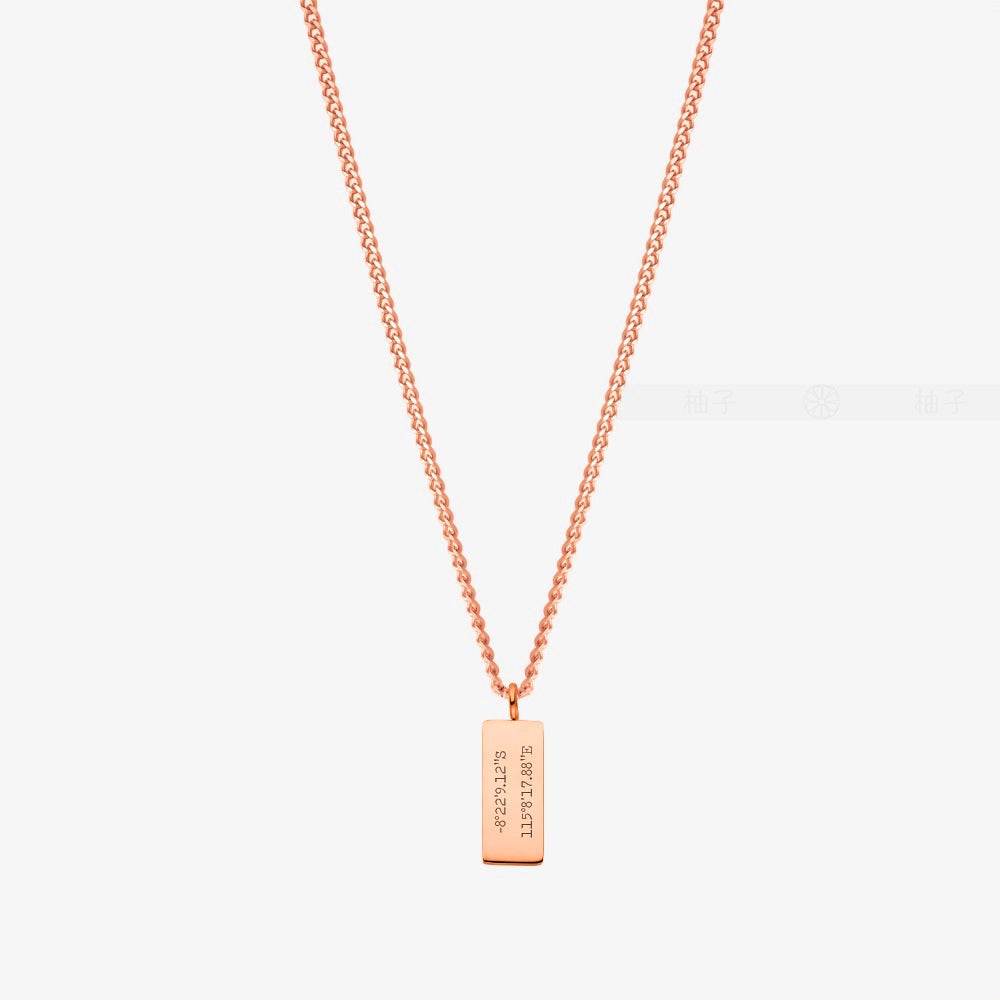 Stainless Steel Long Lettering Diy Necklace - P12 Hub Europe