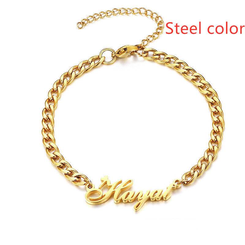 Personalized Creative Stainless Steel Custom Cut Name Bracelet - P12 Hub Europe