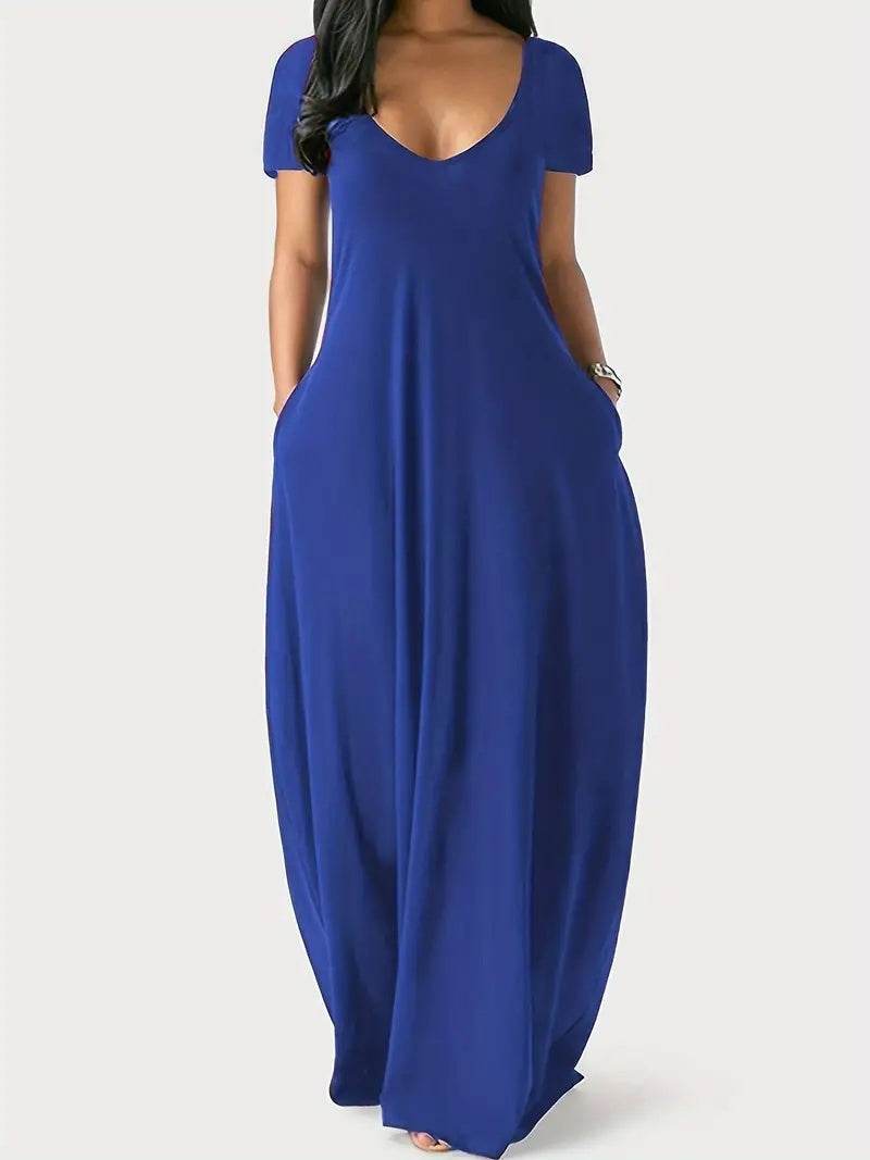 Short Sleeve Long Swing Dress - P12 Hub Europe
