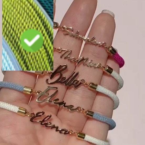 Personalized Colorful Rope Chain Custom Name Bracelet Personalized Adjustable Name Jewelry For Girls - P12 Hub Europe