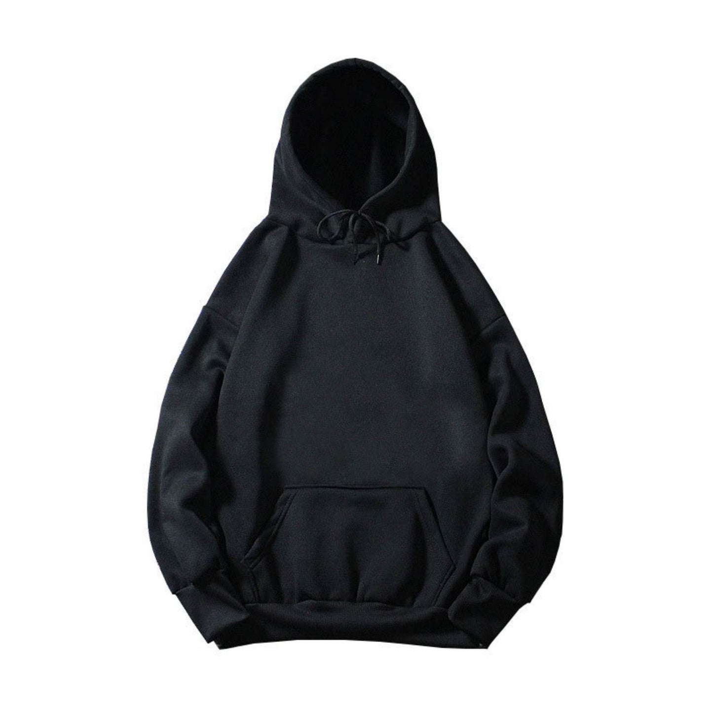 Loose Blank Hoodie With Plush Solid Color - P12 Hub Europe