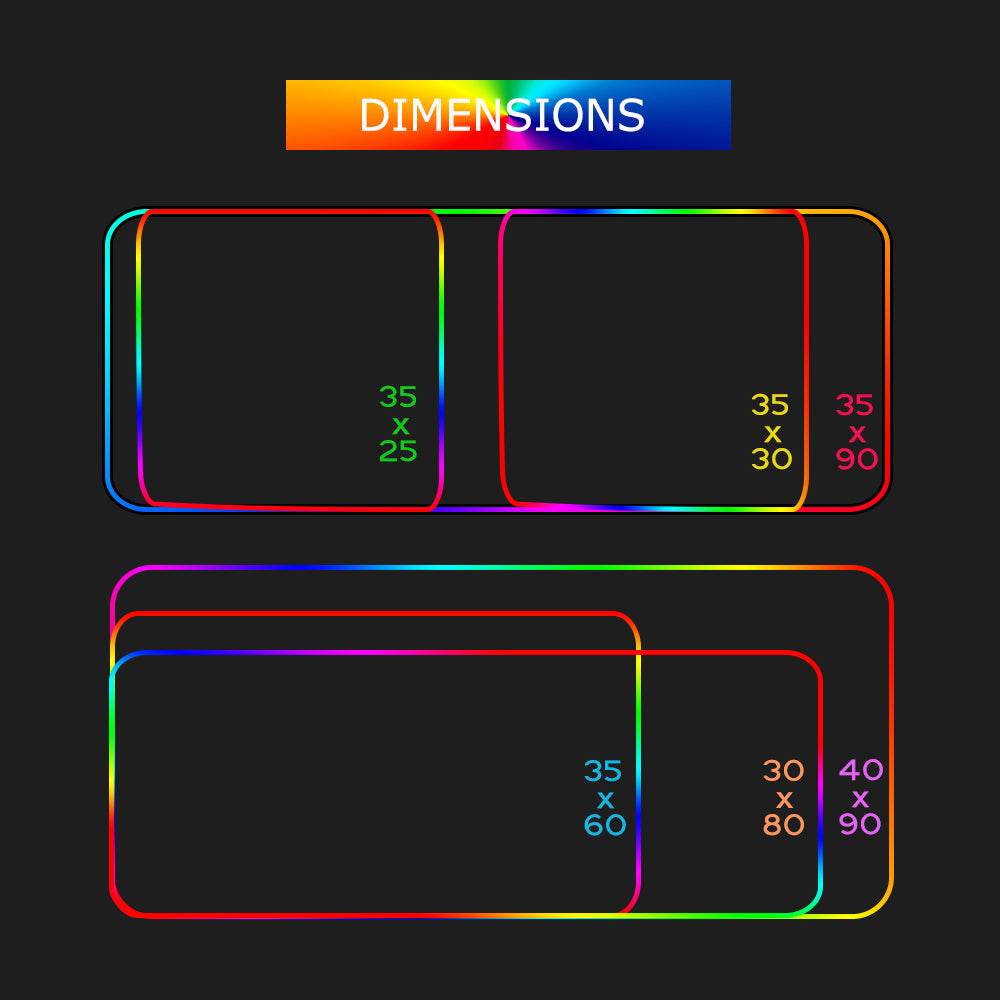 Luminous Mouse RGB Mouse LED Gaming Large Office Desk Pad - P12 Hub Europe