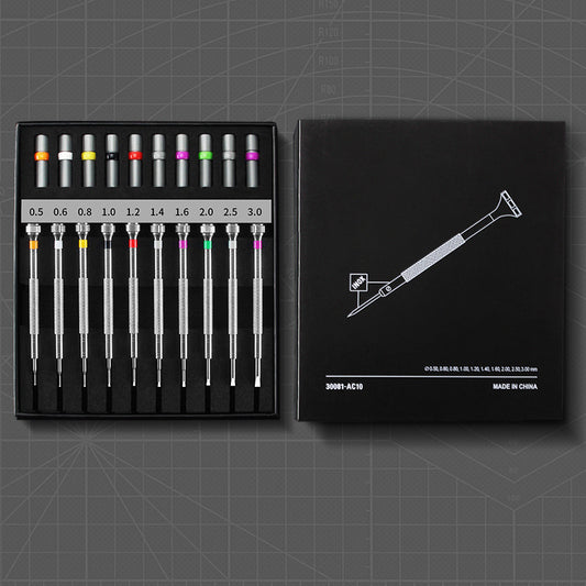 Repair Watch Hardware Tools Repair Watch Glasses Precision Cross And Straight Manual Screwdriver 10-piece Screwdriver