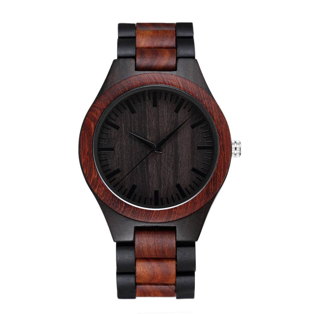 Men's And Women's Large Dial Wood Quartz Watch - P12 Hub Europe