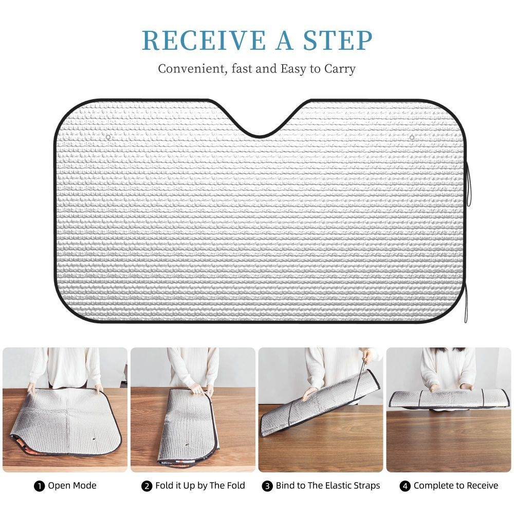 Aluminum Foil Car Windshield Sun Visor - P12 Hub Europe