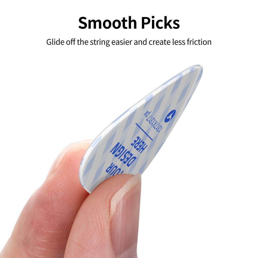 12-Piece Comfortable Edge Smooth Guitar Picks - P12 Hub Europe