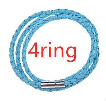 Personalized Mens Braided Genuine Leather Bracelet Stainless Steel Custom Beads Name Charm Bracelet For Men With Family Names - P12 Hub Europe