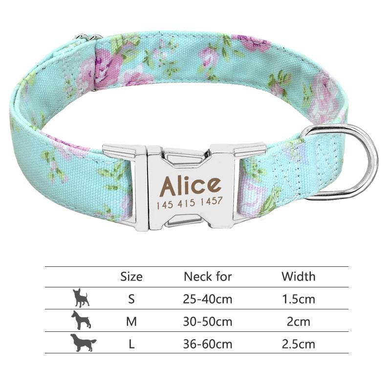 Nylon Pet Collar Personalized Customization - P12 Hub Europe