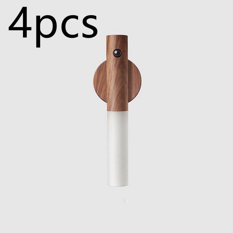 Auto LED USB Magnetic Wood Wireless Night Light Corridors Porch Lights PIR Motion Sensor Wall Light Cabinet Lamp - P12 Hub Europe
