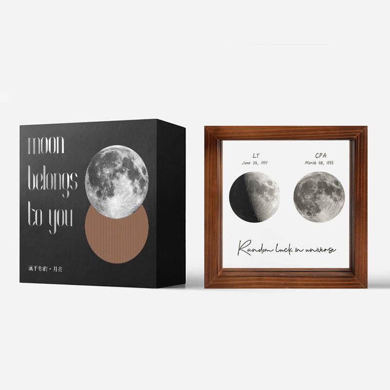 Customized Transparent Moon Frame For Couples On The Day Of Birth - P12 Hub Europe