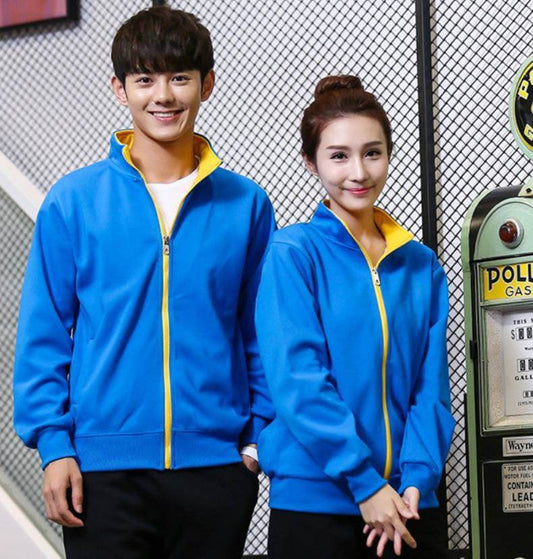 Men's Korean Style Contrast Color Stand Collar Sweatshirt - P12 Hub Europe