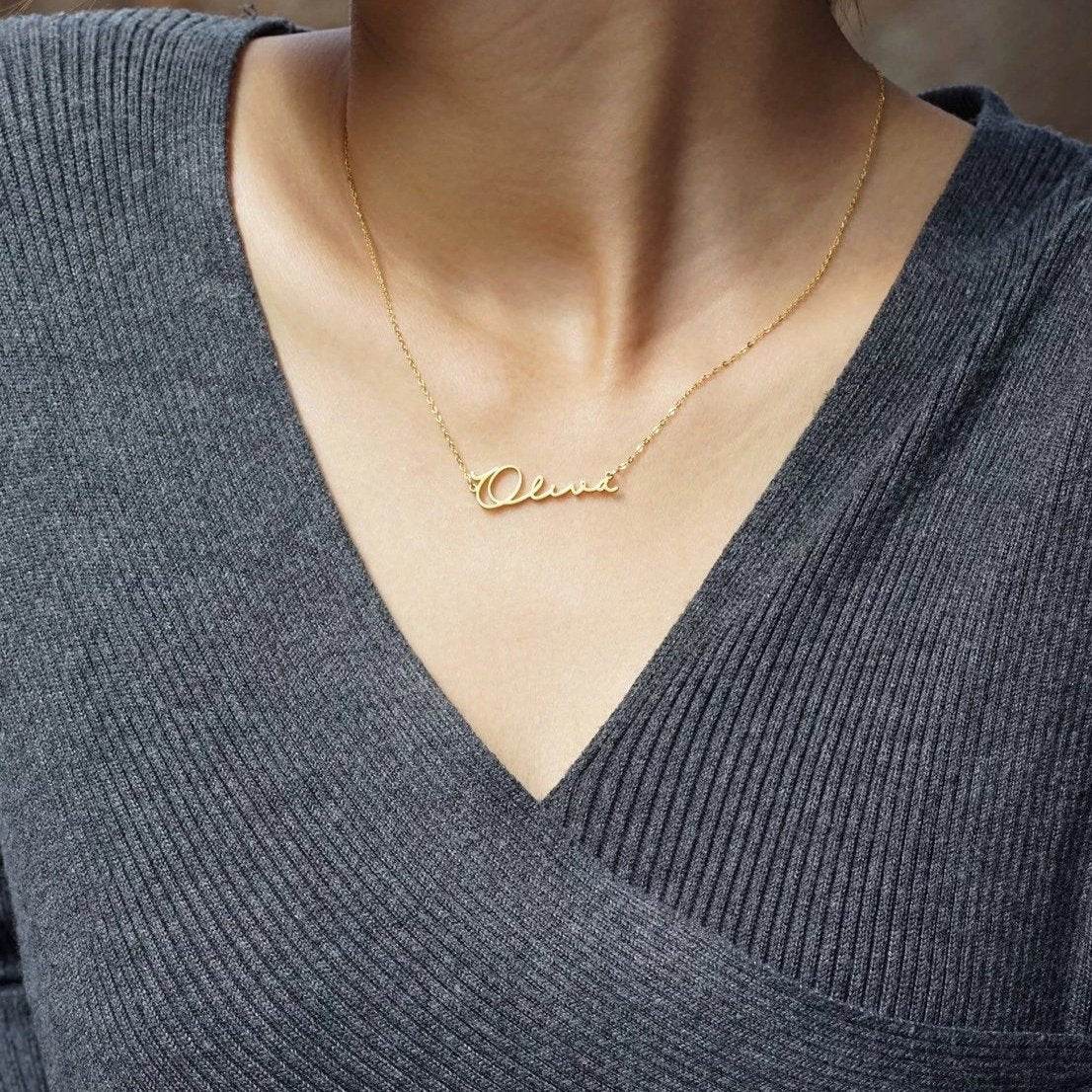 Women's Personalized Name 18k Gold Necklace - P12 Hub Europe